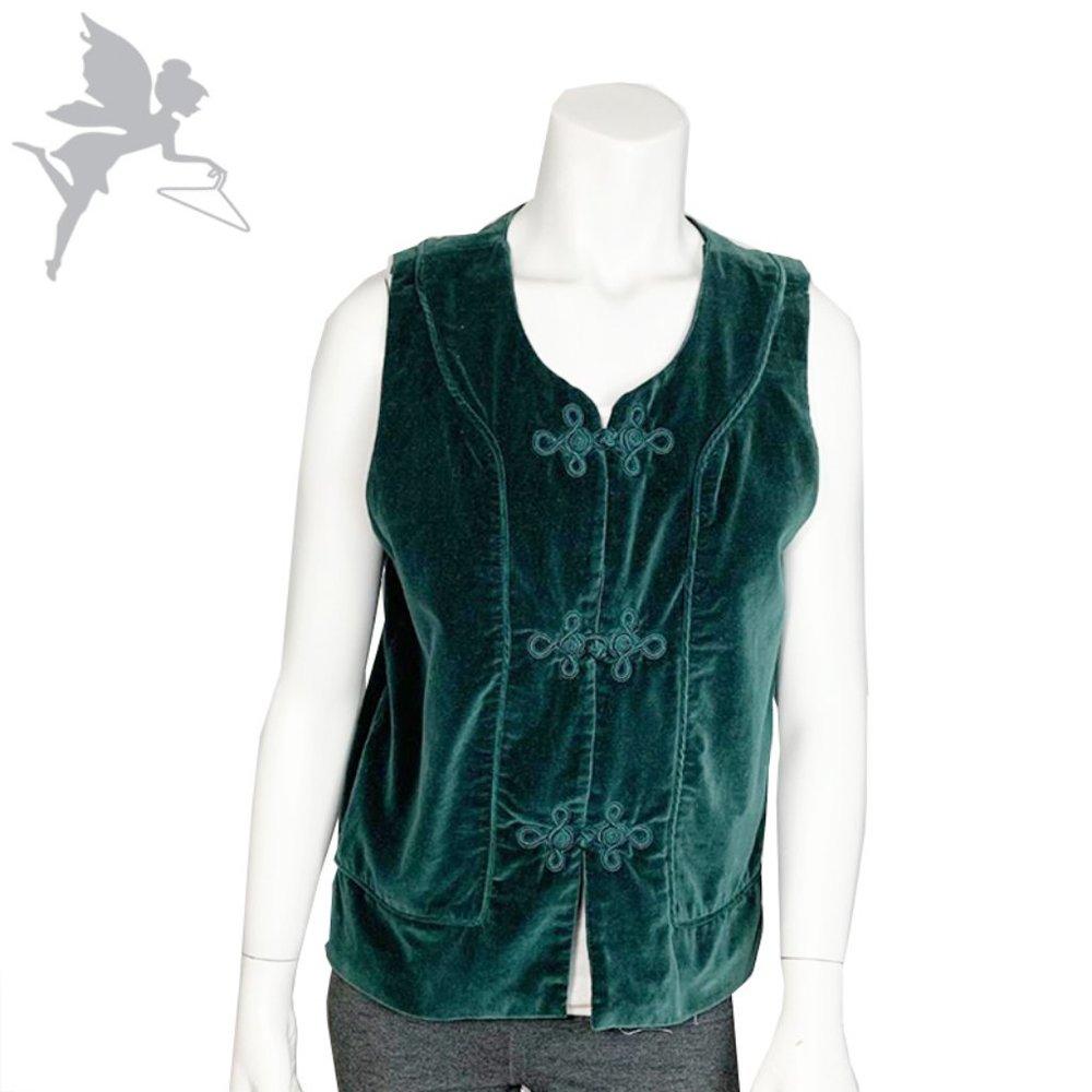 VINTAGE Velvet longline vest